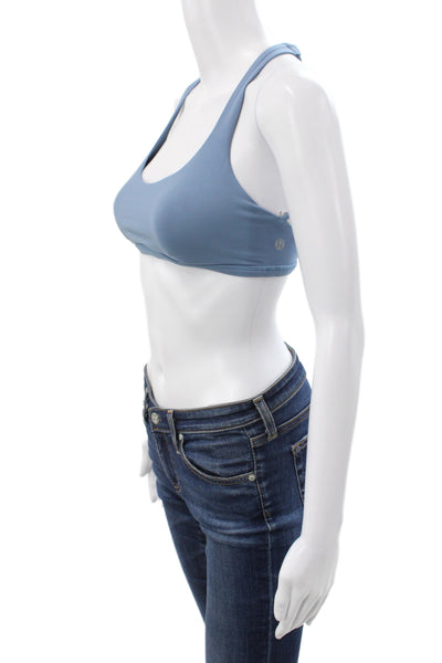 Lululemon Womens Strappy Back Sleeveless Sports Bra Blue Size 4