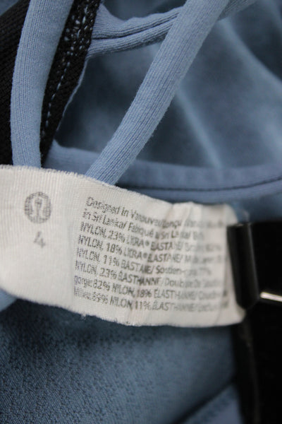 Lululemon Womens Strappy Back Sleeveless Sports Bra Blue Size 4