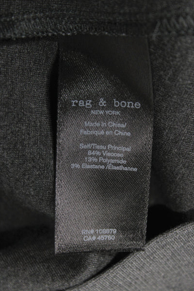 Rag & Bone Women Basic Gray Sleeveless Mock Neck Viscose Zip Tank Size XS
