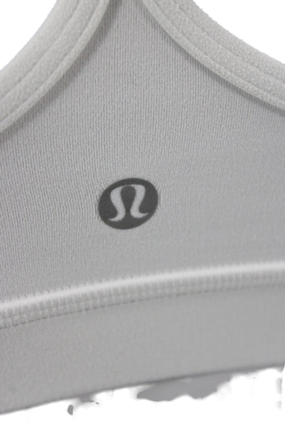 Lululemon Womens Padded Racer Back Sleeveless Sports Bra White Size 4