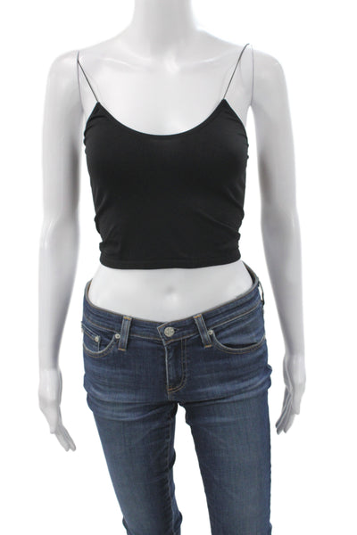 Intimately Free People Women Tank Black Scoop Neck Sleeveless 92% Nylon Size XS