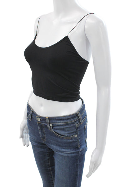 Intimately Free People Women Tank Black Scoop Neck Sleeveless 92% Nylon Size XS