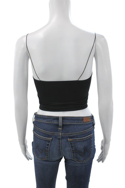 Intimately Free People Women Tank Black Scoop Neck Sleeveless 92% Nylon Size XS