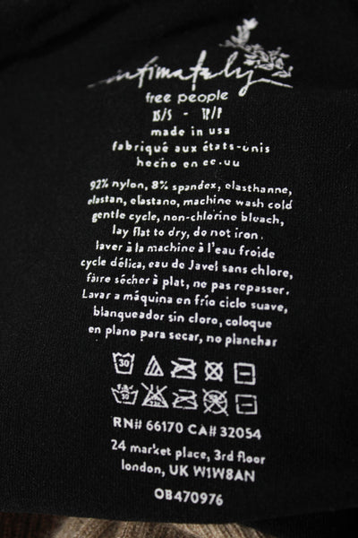 Intimately Free People Women Tank Black Scoop Neck Sleeveless 92% Nylon Size XS