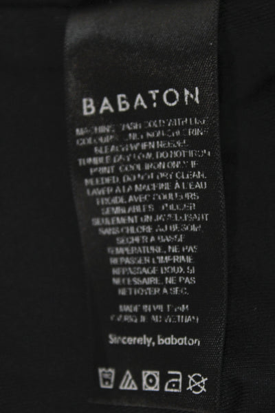 Babaton Womens One Piece Bodysuit Black Long Sleeve Scoop Neck Size 2XS