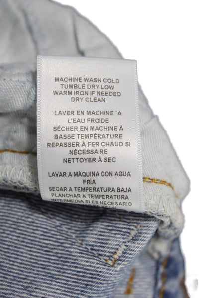 Re/Done Womens Cut-Off Shorts Blue 100% Cotton Solid Size 23