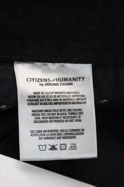Citizens of Humanity Women Black Ankle Jeans Mid Rise Button Fly Size 26