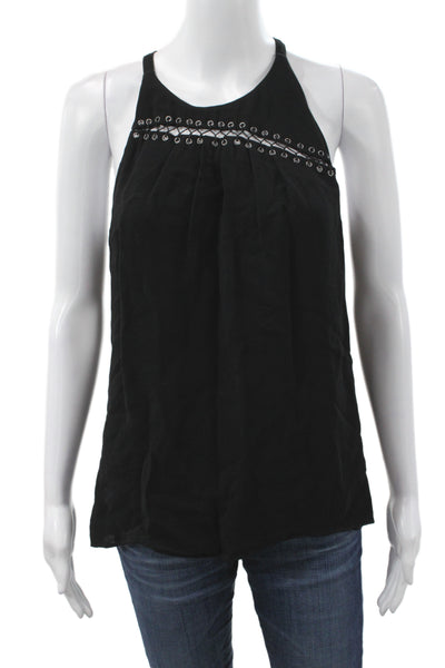 Ramy Brook Women Halter Camisole Black 100% Viscose Boho Size S