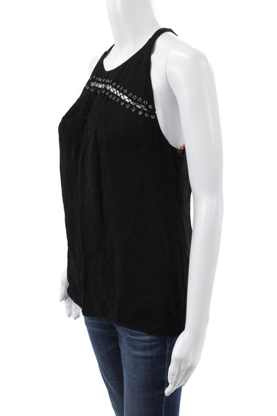 Ramy Brook Women Halter Camisole Black 100% Viscose Boho Size S