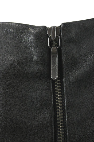 Artelier Nicole Miller Women Basic Leather Tank Black Size S