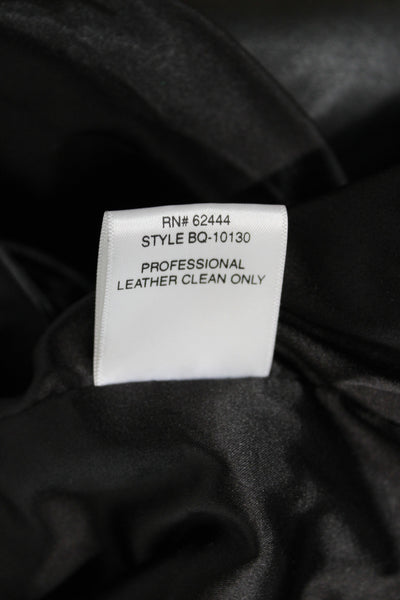 Artelier Nicole Miller Women Basic Leather Tank Black Size S