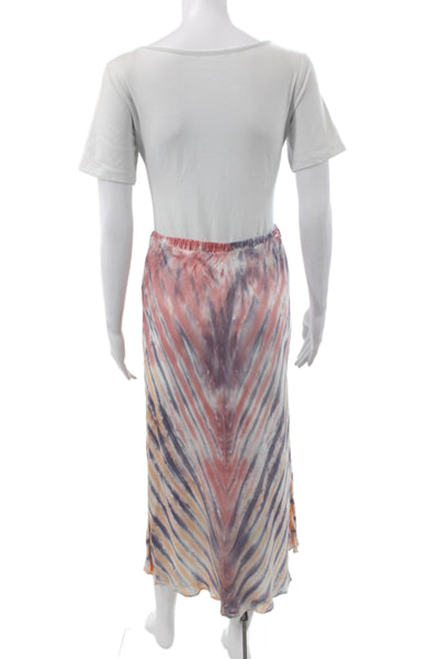 YFB Women Boho Striped Multicolor Midi Pull On Skirt Size S