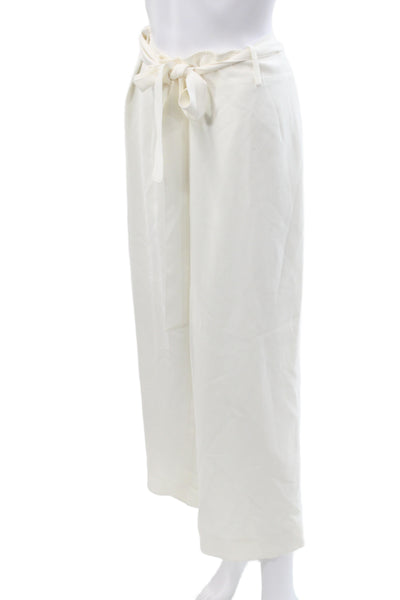 Lafayette 148 New York Women Paperbag Pants Ivory Size 16
