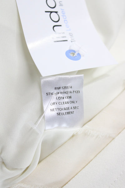 Haute Hippie Women Military Jacket White Embellished Long Sleeve Size 2