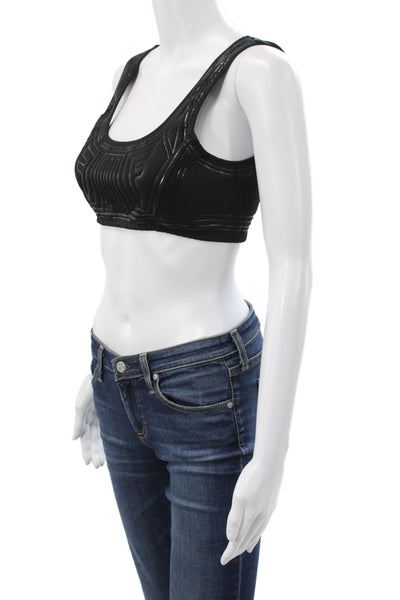 Fendi Womens Elastic Hook Closure Bra Black Size EUR 38