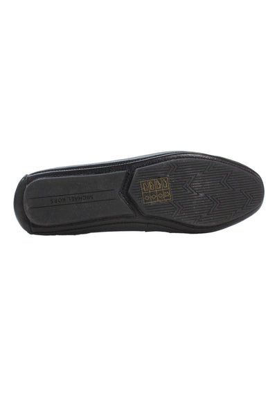 Michael Michael Kors Womens Leather Slide On Ballet Flats Black Size 8 Medium