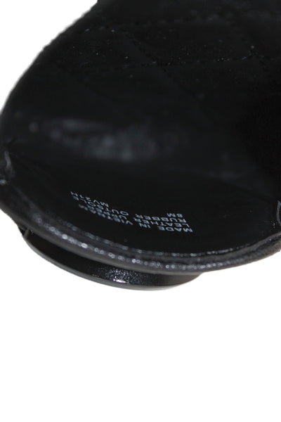 Michael Michael Kors Womens Leather Slide On Ballet Flats Black Size 8 Medium