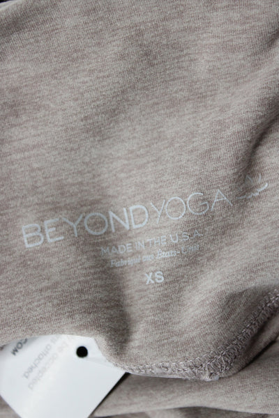 Beyond Yoga Womens Ankle Leggings Beige Athleisure Size XS