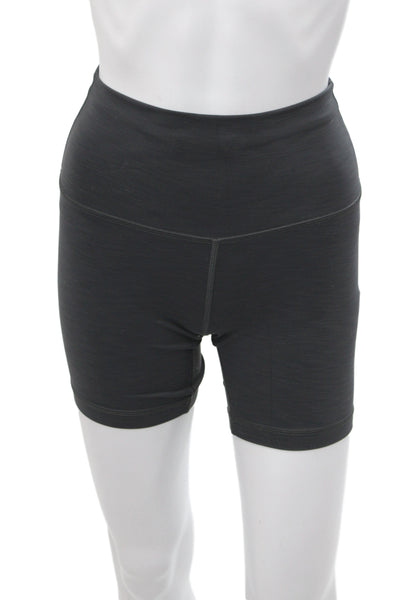 Lululemon Womens Black Knit Floral Activewear Shorts Size 2