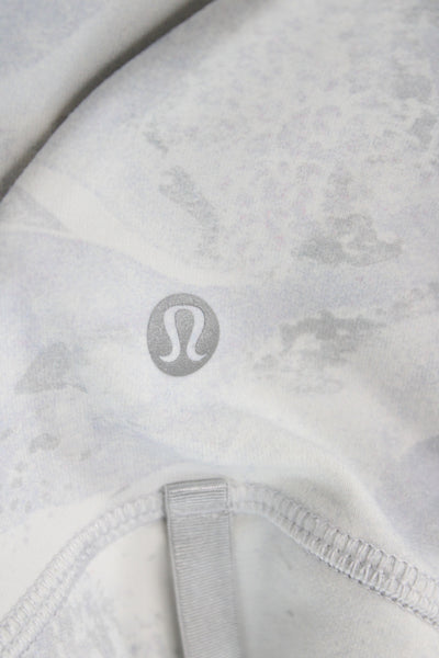 Lululemon Womens Gray Floral Track Jacket Long Sleeve Zip Size 4
