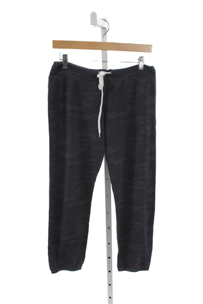 Monrow Womens Sweatpants Black Camo Drawstring Rayon 26 Inseam Size M