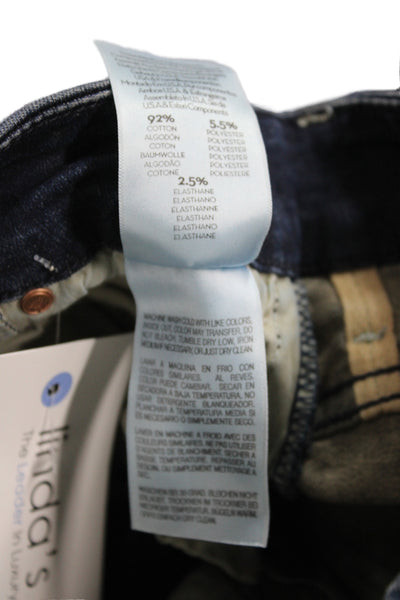Mother Womens Skinny Jeans Blue Cotton Mid Rise Inseam 30 Size 24