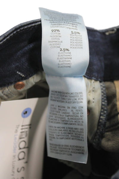 Mother Womens Skinny Jeans Blue Cotton Mid Rise Inseam 30 Size 24
