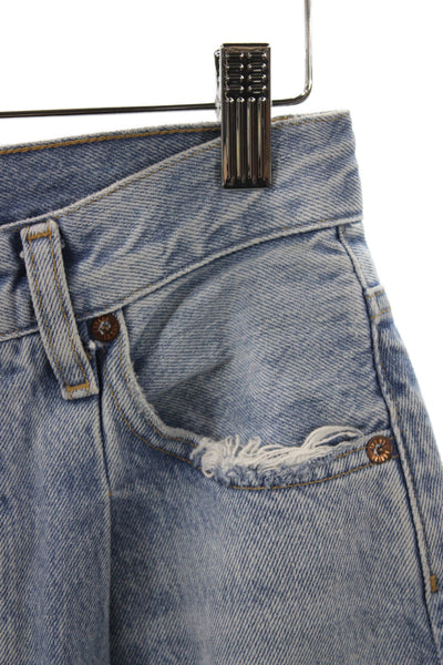 Agolde Womens High Rise Wide Leg Blue 100% Cotton Button Jeans Size 23