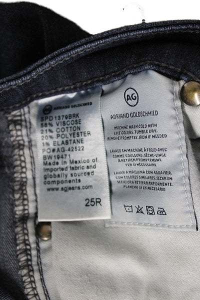 AG Adriano Goldschmied Womens Skinny Blue Jeans Button Size 25