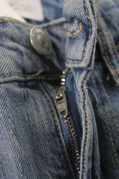 Zara Womens Straight High Rise Blue Denim Jeans Size 2