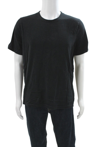 COS Mens Black Basic T-Shirt 100% Cotton Crew Neck Short Sleeve Size L