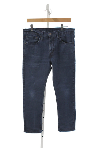 Levi Strauss & Co Mens Blue Slim Jeans Button Cotton Blend Size 34