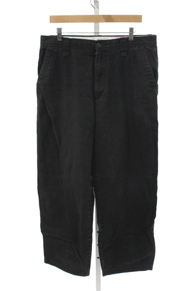 Uniqlo Mens Chinos Black 100% Cotton Button Size L