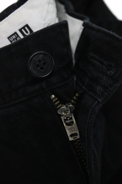 Uniqlo Mens Chinos Black 100% Cotton Button Size L