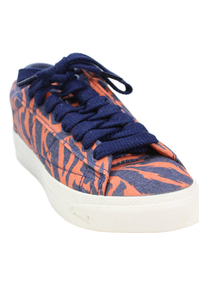 Nike Blazer Womens Leather Low x Devin Booker Tigers Sneakers Orange Blue Size 7
