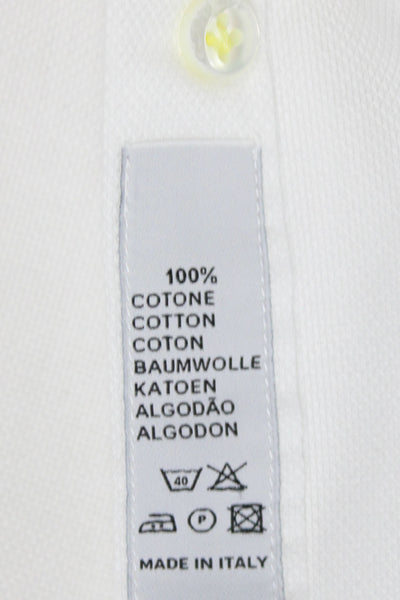 Victor Talbots Mens White 100% Cotton Dress Shirt Long Sleeve Size M
