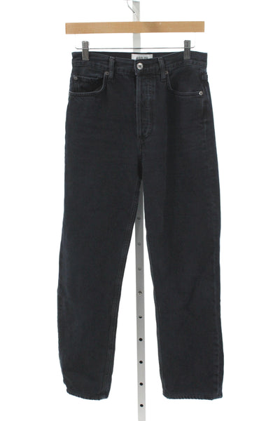 Agolde Women 90s Straight Black Jeans Cotton Button Fly High Rise Size 25