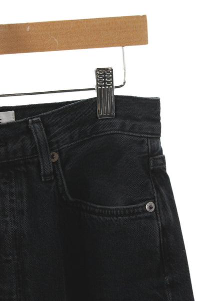 Agolde Women 90s Straight Black Jeans Cotton Button Fly High Rise Size 25