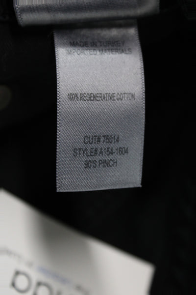 Agolde Women 90s Straight Black Jeans Cotton Button Fly High Rise Size 25
