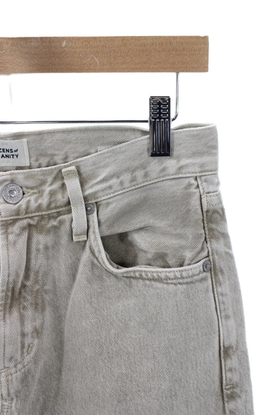 Citizens of Humanity Womens Straight Jeans Beige High Rise Size 23