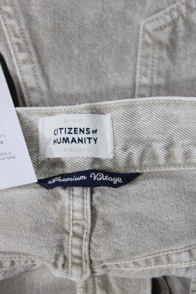 Citizens of Humanity Womens Straight Jeans Beige High Rise Size 23