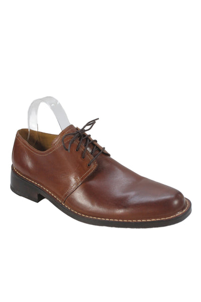 Cole Haan Mens Leather Slip On Lace Up Loafers Brown Size 11