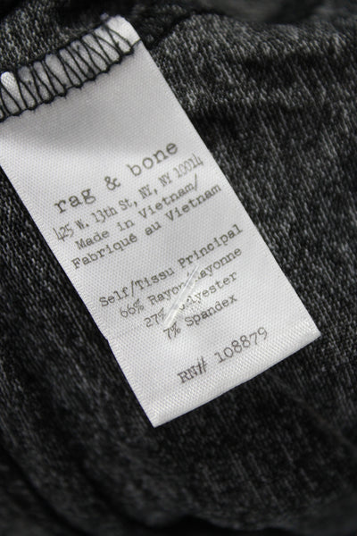 Rag & Bone Jean Womens Basic T-Shirt Gray Crew Neck Short Sleeve Rayon Size S
