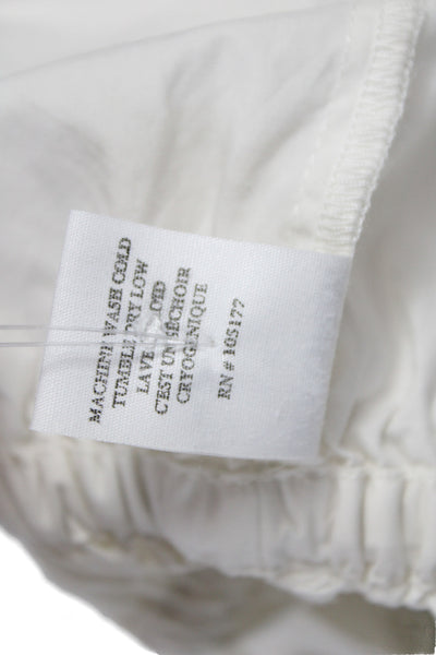 Ulla Johnson Women White Cotton Tunic Blouse Long Sleeve Button Size 6