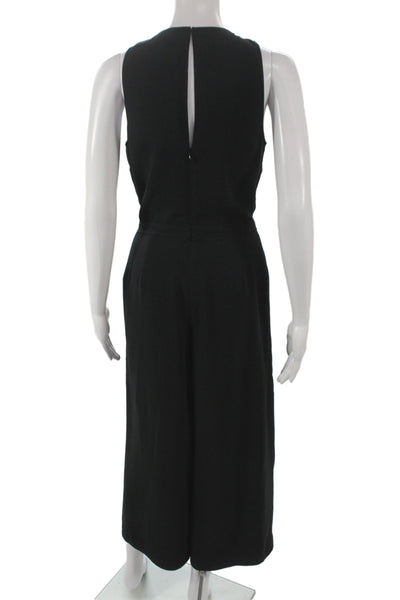 Joie Women Sleeveless Black Jumpsuit Tie Round Neck Polyester Size 4