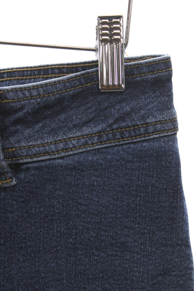 MNG Womens Cropped High Rise Blue Jeans Size 6