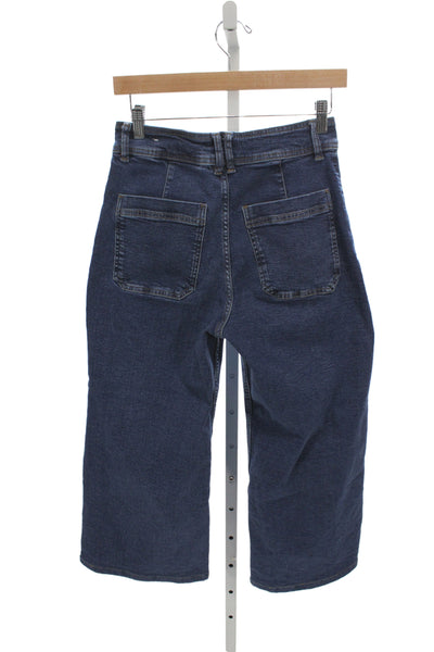 MNG Womens Cropped High Rise Blue Jeans Size 6
