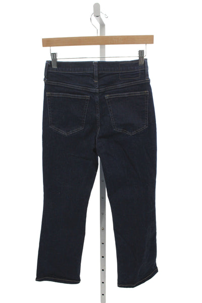 J Crew Women Cropped High Rise Blue Cotton Jeans Size 25
