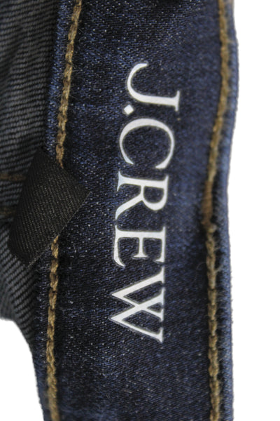 J Crew Women Cropped High Rise Blue Cotton Jeans Size 25