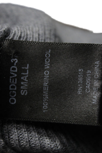 OGD Women Pullover Sweater Gray Merino Wool Long Sleeve Crew Neck Size S